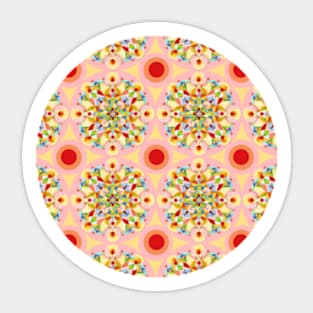 Groovy Carousel Mandala Sticker